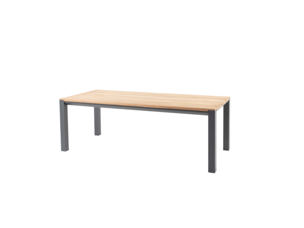 Ridge teak tafel, Antraciet